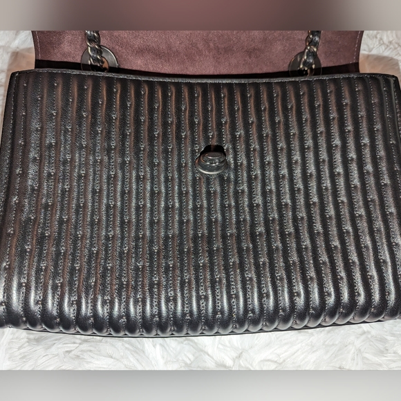 Coach Parker Quilted bag with Rivets  Black 76081 EUC - Picture 9 of 16